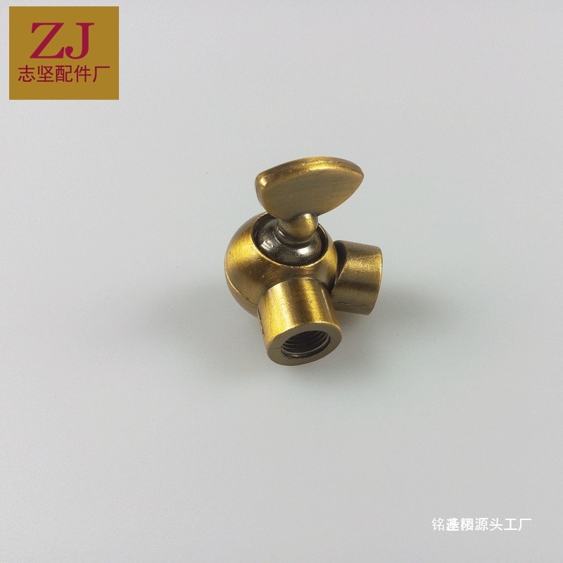 锌合金万向摇头转向头台壁灯配件万向节接头M10内牙外牙DIY灯配