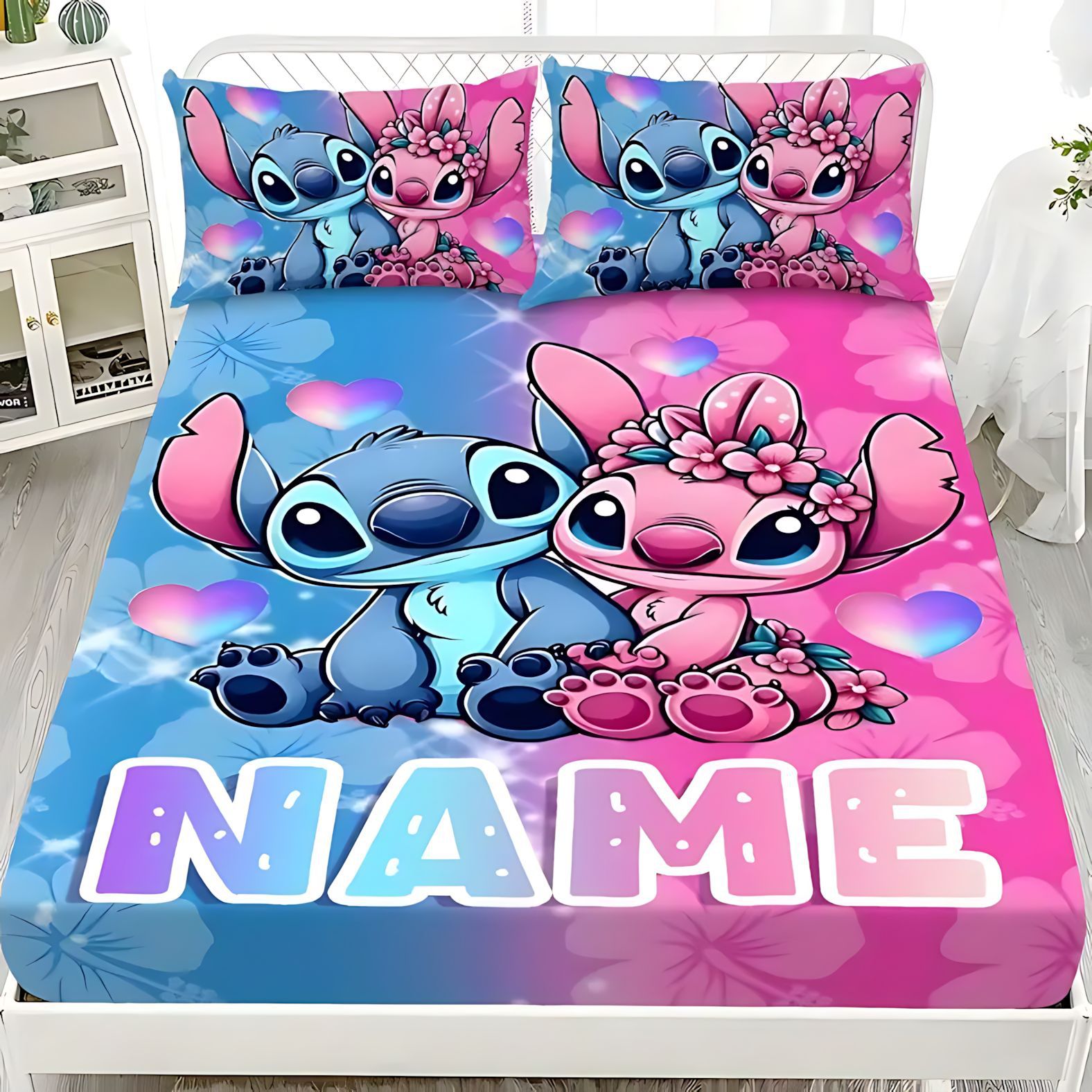 TEMU / JIT Cross-border juguetón Stiltys temático patrón de cama de cama de cama de cama para dibujar se puede hacer