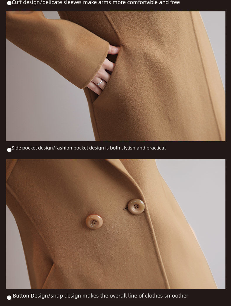 2024 Woolen Coat Coat Women's New Coat Autumn and Winter Mid-length Large Size Woolen Coat Korean Style Loose Woolen Coat Women_voghion.com