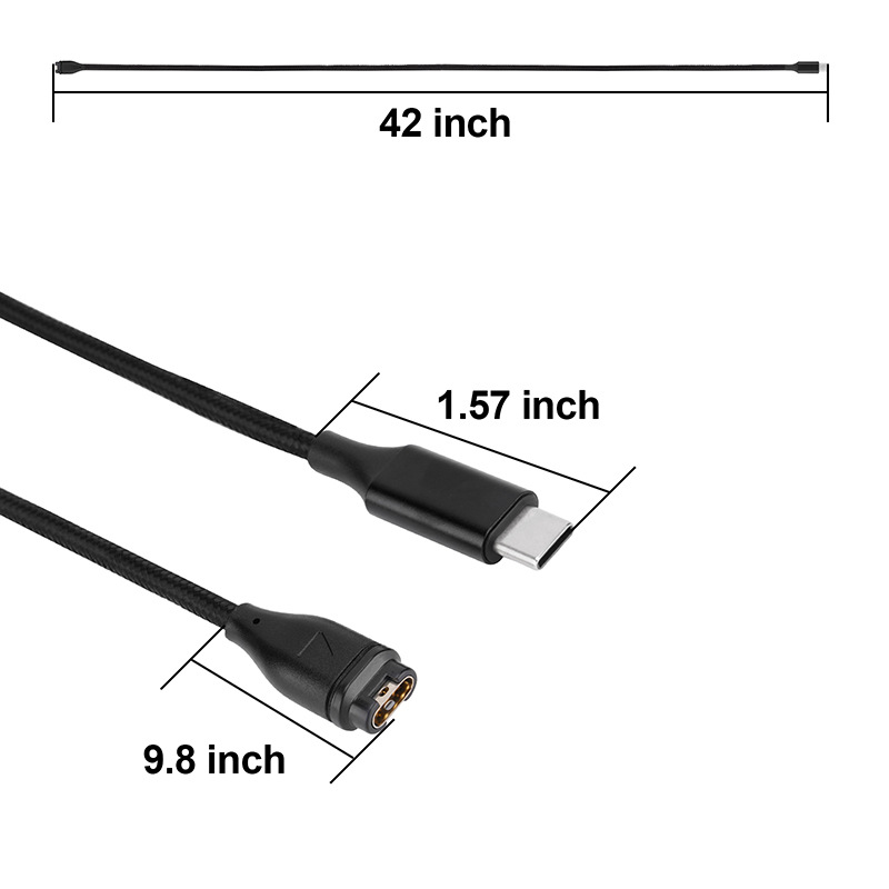 Compatible with Garmin fenix8 7x 6S PRO charger, forerunner570 charging cable Type-C adapter undefined