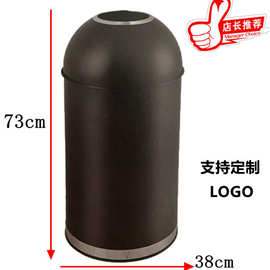 ♤港式不锈钢垃圾桶大堂大垃圾筒商场酒店果皮桶摇盖翻盖户外垃
