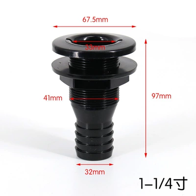 Avtomobil ehtiyat hissələri, Seaflo Marine Drain Outlet - 1-14-black-drain