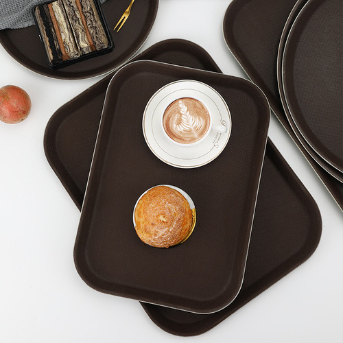Slip-resistant plastic tempered pallet rectangular circular tea bar KTV hotel restaurant food service coffee shop commercial