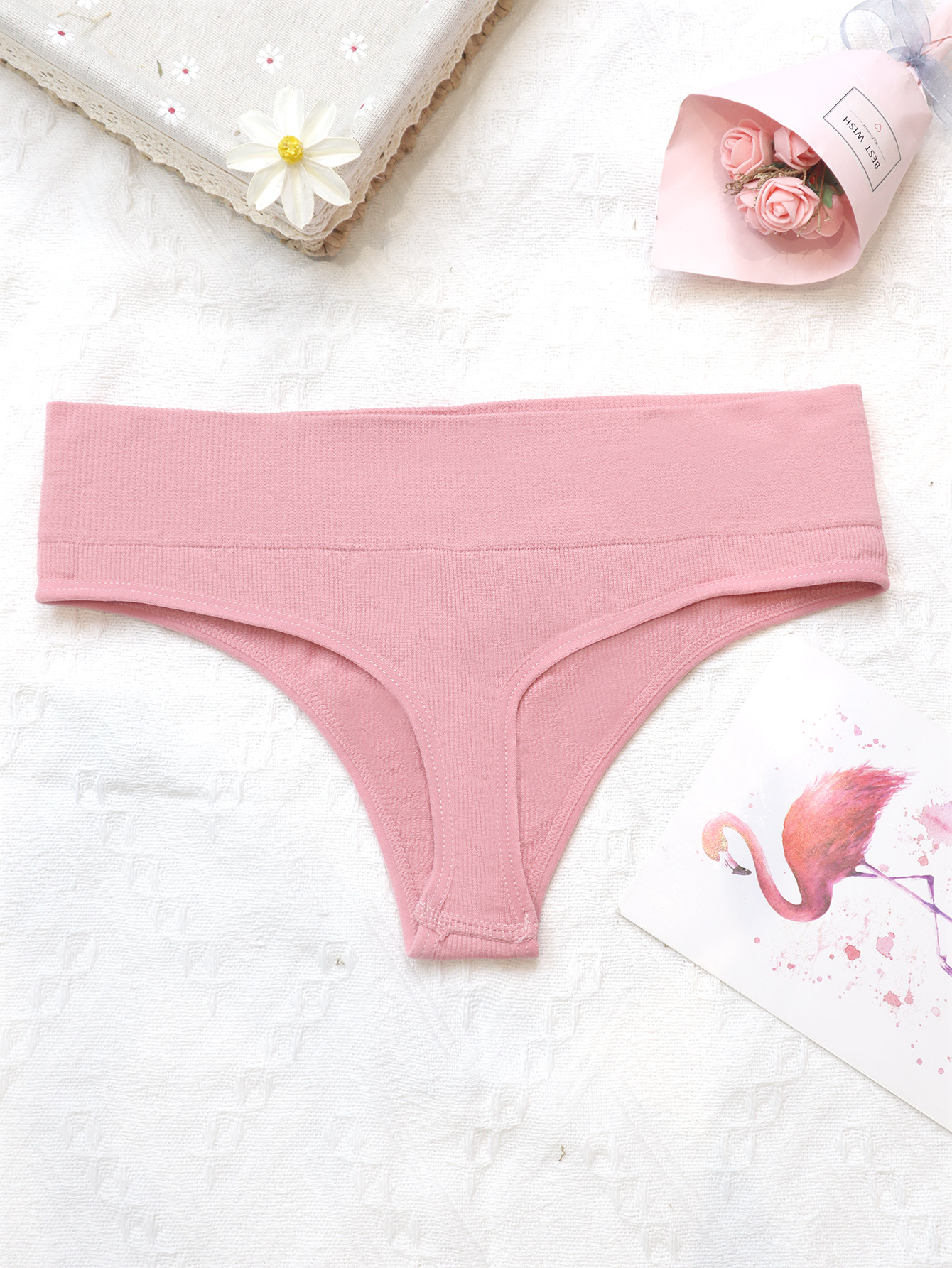 Nuevos pantalones en T de cintura baja para chicas sexy bragas de verano color sólido sin costuras bragas deportivas y de fitness comercio exterior transfronterizo