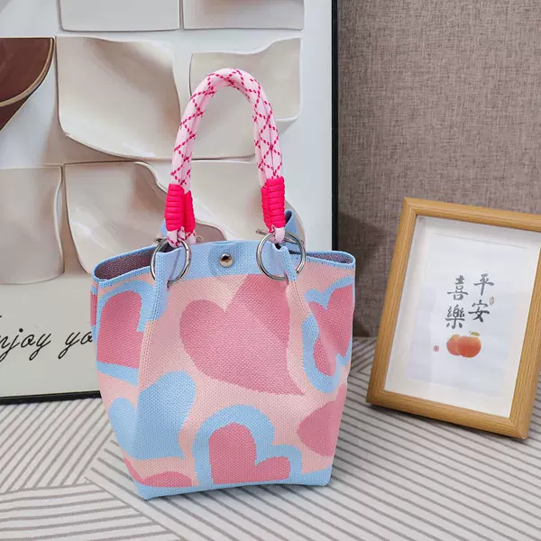2026 Autumn New Cartoon Animal Handbag for Outings, Versatile Portable Foldable Bucket Bag
