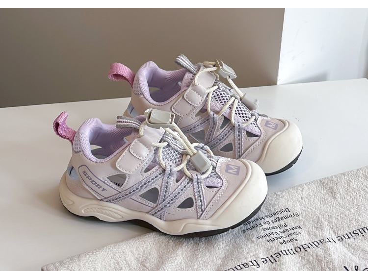 Breathable Closed Toe Childrens Sandals Soft Sole Beach Shoes_voghion.com