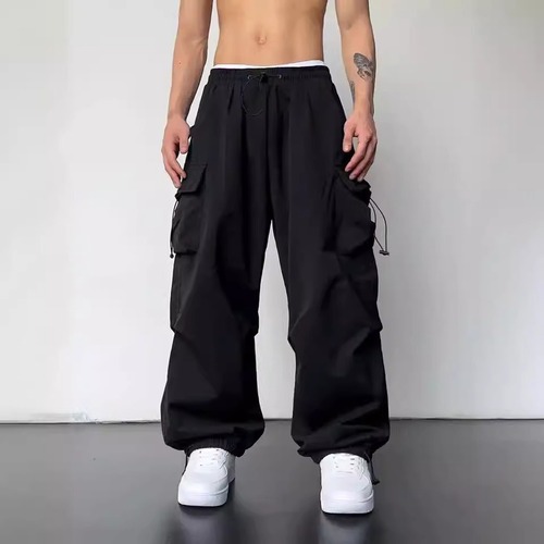 2025 Men's and Women's High-Waisted Wide-Leg Casual Sport Pants American Parachute Trend Pants