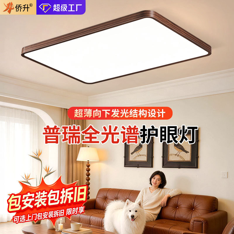 Living Room Ceiling Light with Vintage Style, Purui Led Beads Ra98Rg0, Low Blue Light, Children's Eye Protection Lamp, Zhongshan Ancient Town Lighting