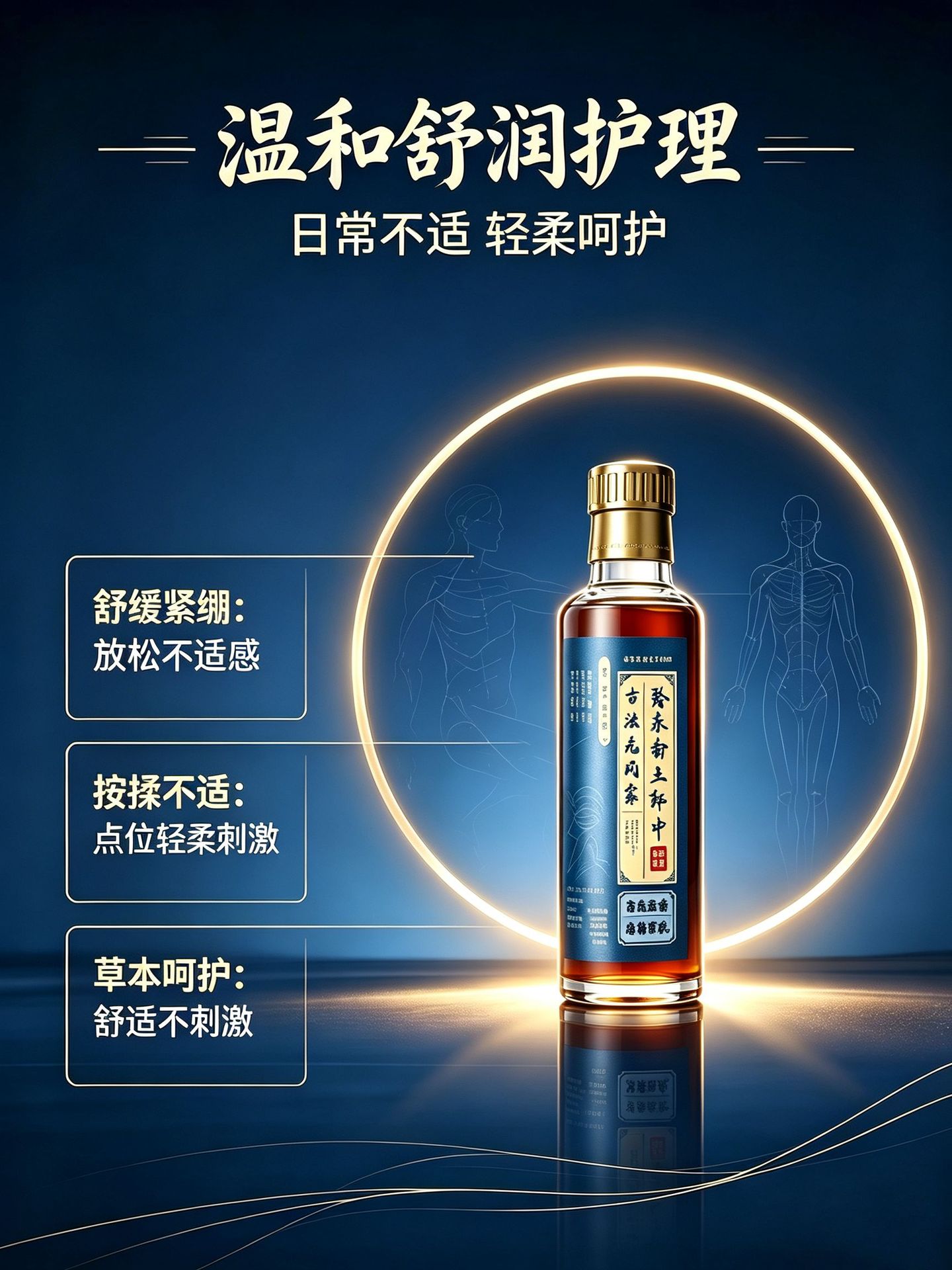 Gufa Wufeng Lu Herbal Massage Liquid 249ml External Use for Shoulder Neck Waist and Joints specifications