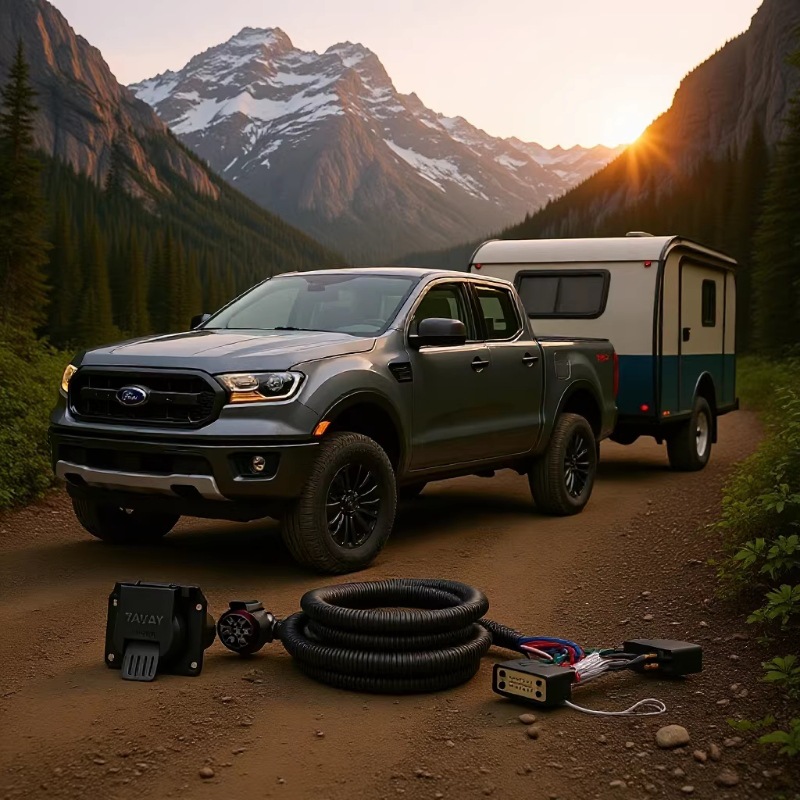 定制美式7针拖车线束连接器Ford Ranger 56431 22124专用线束 电工电气厂家批发实拍图