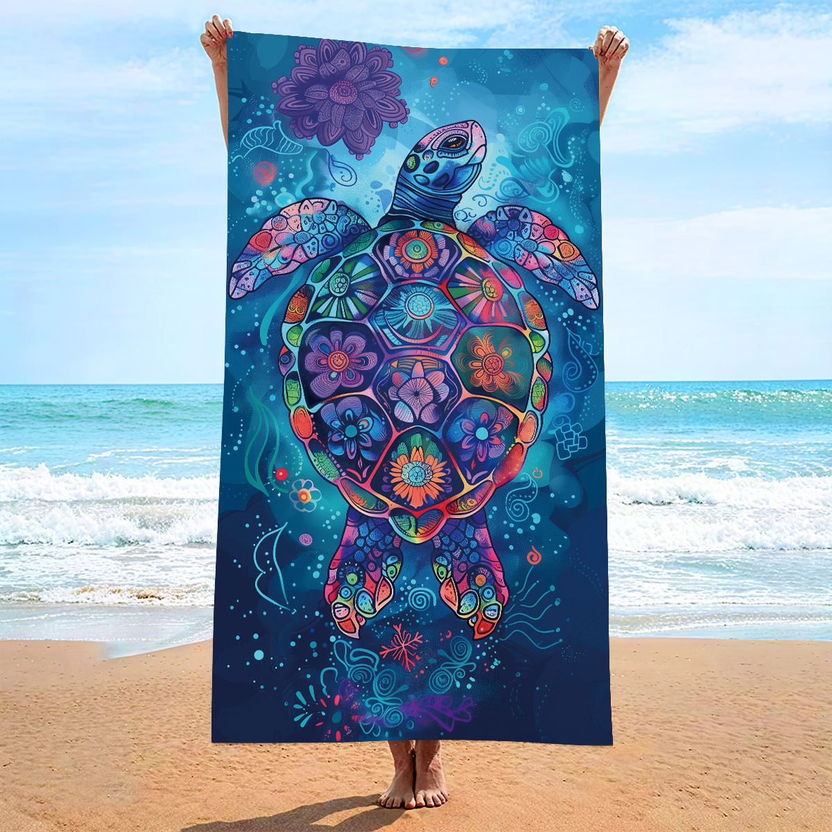 Men's beach double-sided quick dry bath towel