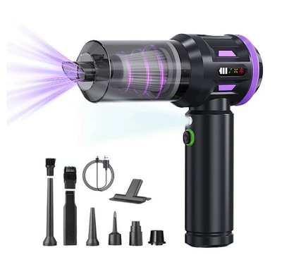 Tozsoranlar One-Piece Dust Blowing and Suction Integrated - on-113-digital-display-black-purple-16000pa
