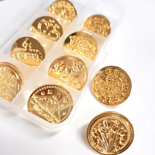 Universal fire paint seal head wholesale zinc alloy color-preserving electroplating retro creative gift fire paint