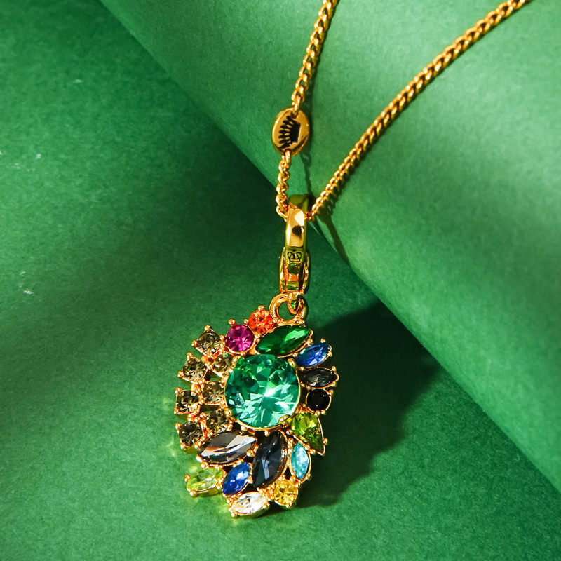 Juicy Colorful Crystal Gemstone Pendant Light Luxury Exquisite Peacock Feather Colorful Zircon Keychain Necklace Juicy Colorful Crystal Gemstone Pendant Light Luxury Exquisite Peacock Feather Colorful Zircon Keychain Necklace