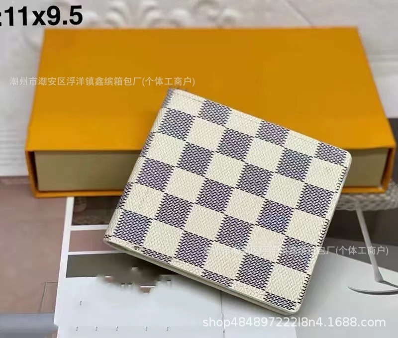 Cartera de moda de hombre transfronteriza europea y americana corta billetera de cuero real plegable para mujeres embalaje de cartera de suministro de comercio exterior Q217