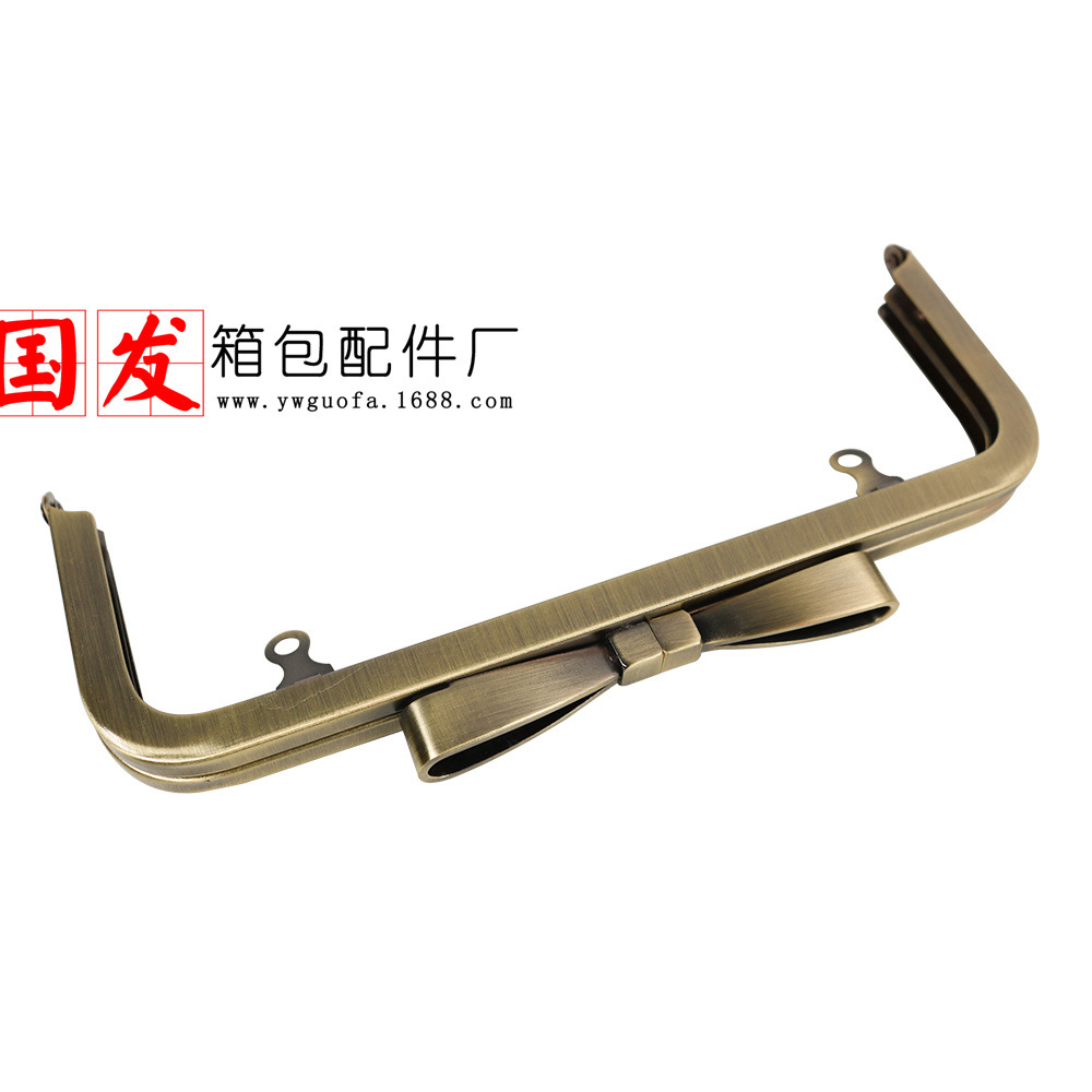 [Nuevo producto] agujero de tornillo 20cm cuadrado brillante sin agujero boca de arco de oro mano agujero accesorios de bolsa