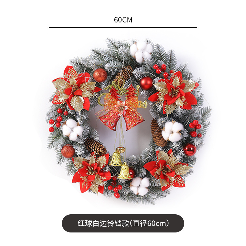 Nueva decoración de Navidad guirnalda simulación ratán Navidad guirnalda puerta colgante ventana Decoración Accesorios decoraciones de Navidad