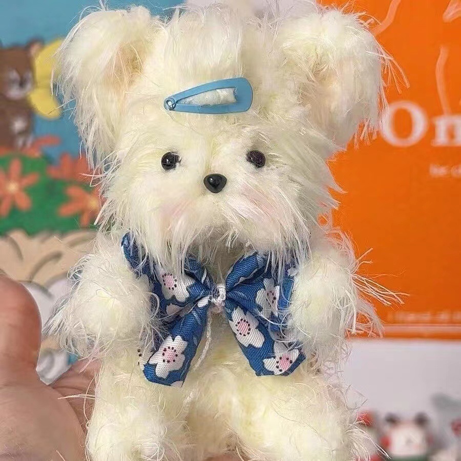 Suministro directo de fábrica 15mm de lana larga felpa trenzado palo súper grueso súper denso hecho a mano DIY pequeño perro de leche Raíz de pelo