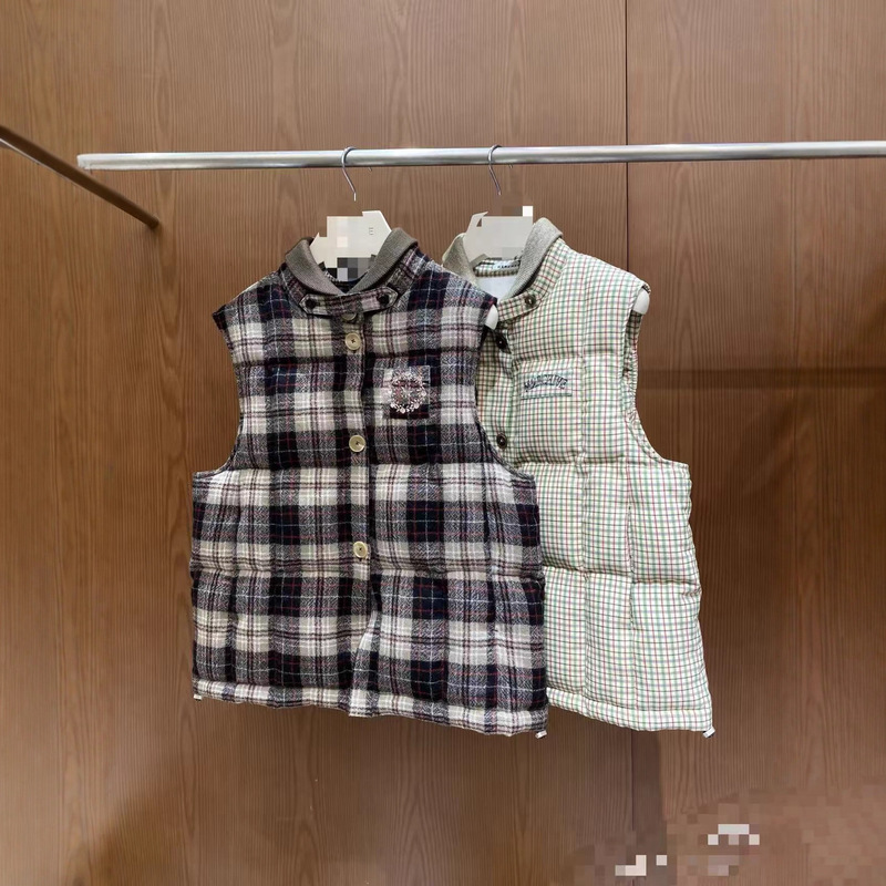 [in Stock, Immediate Dispatch] Nanyou Quality Wool Plaid Lugu down Vest