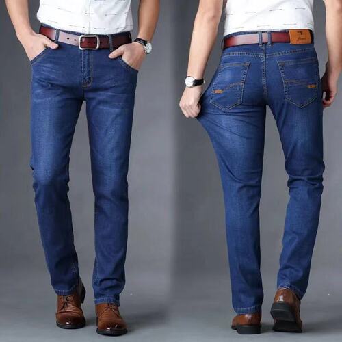 Summer thin elastic men's straight-leg loose casual large size work workwear versatile light color men's joint strict