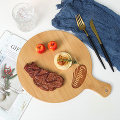 Cross-border delivery bamboo pizza board solid wood cheese bread tray Western restaurant fruit sushi plate steak cheese plate