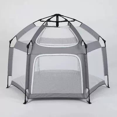 Children's Tent Indoor Folding Playpen Playhouse Crawling and Walking Indoor Baby Protective Fence Folding Tent (Avtomobil dam çadırları) - grey-2
