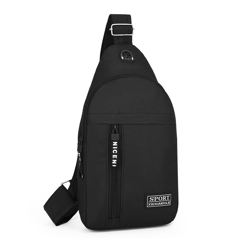 Trendy shoulder chest bag fashion all-match chest bag casual headphones messenger bag men's trendy business chest bag wholesale