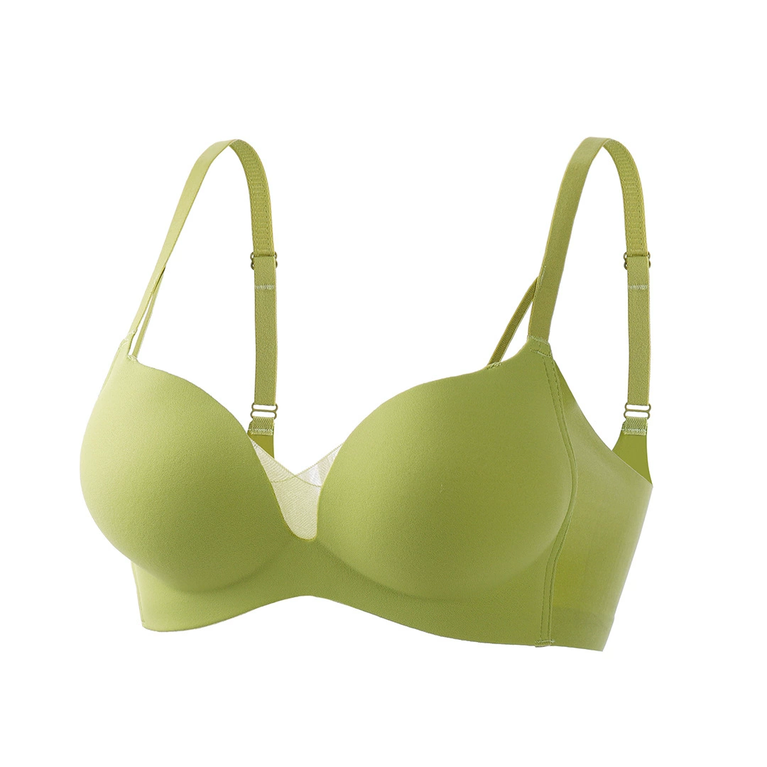 Push up bra, latex supporting wireless bra