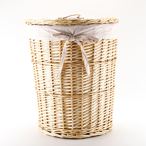 Cesta de almacenamiento de ropa sucia de ratán con tapa, cesta de ropa sucia de mimbre de gran capacidad para restaurantes de hot pot y hoteles, cesta de almacenamiento de ropa y juguetes
