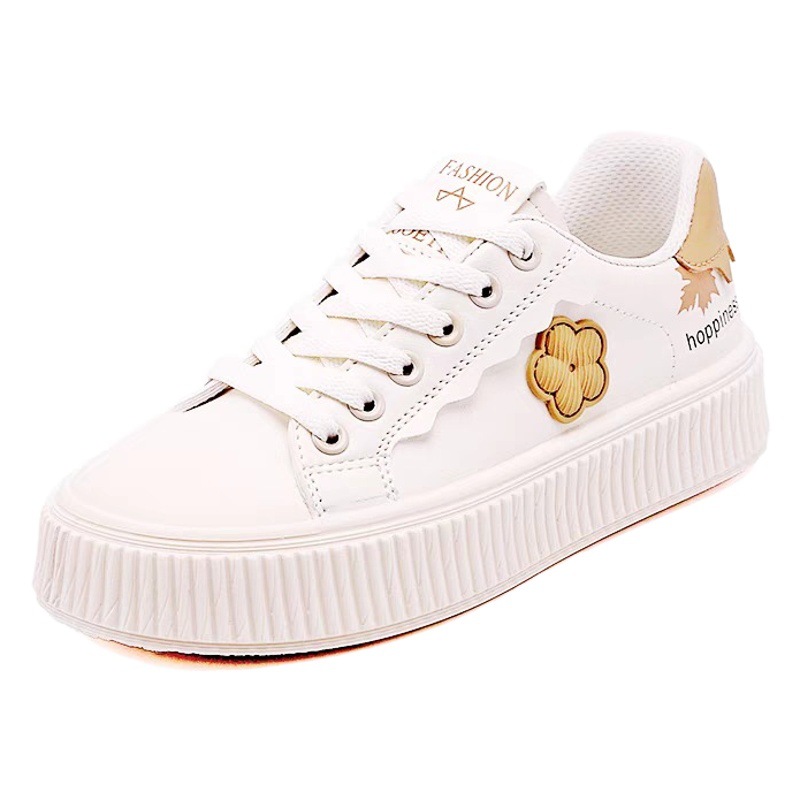 2025 otoño nuevo estilo zapatos blancos versión coreana de los zapatos de mujer salvaje