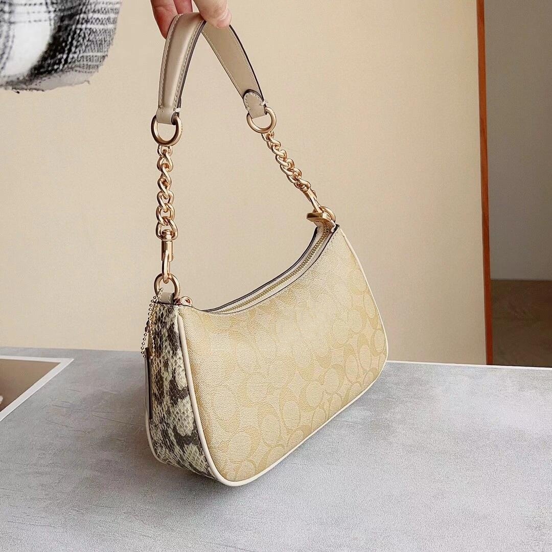 Kou Jia nuevo bolso de axila de luna nueva Teri24 bolso de mahjong de cadena de presbicia retro bolso de hombro de todo fósforo de moda