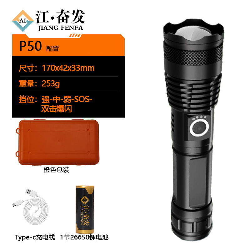 Linterna láser de luz fuerte explosión de larga duración de carga táctica multifuncional mini antorcha láser blanca al aire libre