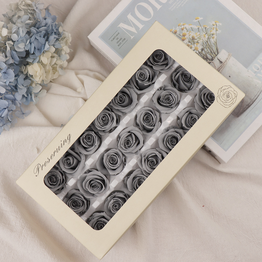 Clase B Flor eterna Rosa 2 3cm Día de San Valentín chino Flor eterna al por mayor DIY Yunnan 520 Regalo del día de la madre