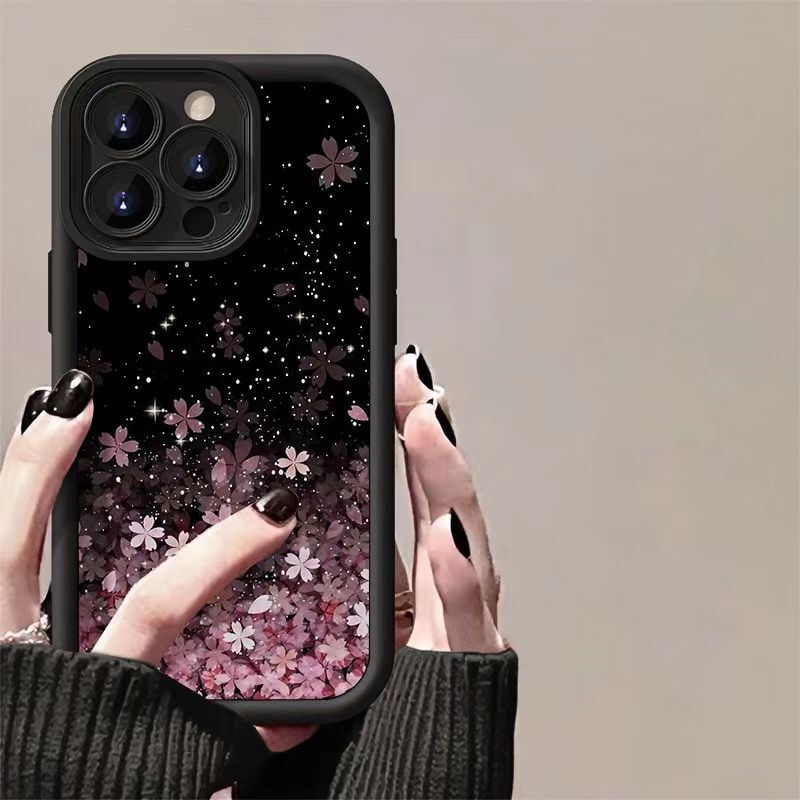 Starlight Sakura Is Suitable for Apple 15Promax Phone Case Iphone16Pro New Model 14Pro Flower 17 High-End