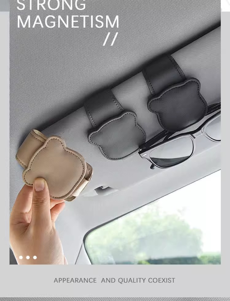Car Glasses Clip Holder Sun Visor Sunglasses Ticket Card Clip