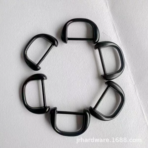 Jierui hardware factory wholesale and retail luggage hardware accessories mobile phone lanyard accessories zinc alloy D buckle metal buckle