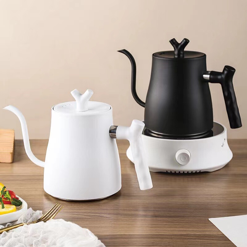 304 Stainless Steel Coffee Hand Pot Household Tea-making Long Mouth Thin Gooseneck Kettle Induction Cooker Flat Bottom Pot 304 Stainless Steel Coffee Hand Pot Household Tea-making Long Mouth Thin Gooseneck Kettle Induction Cooker Flat Bottom Pot