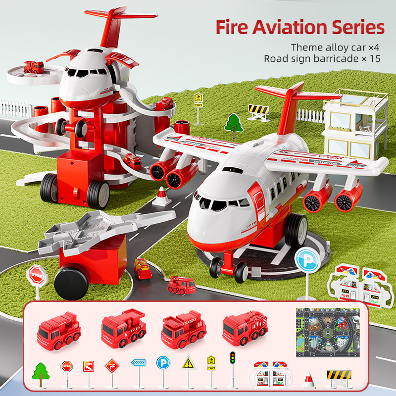 Transfronterizo popular para niños aviones de juguete niño coche de ferrocarril educativo coche de juguete de aleación de ingeniería de fuego grande