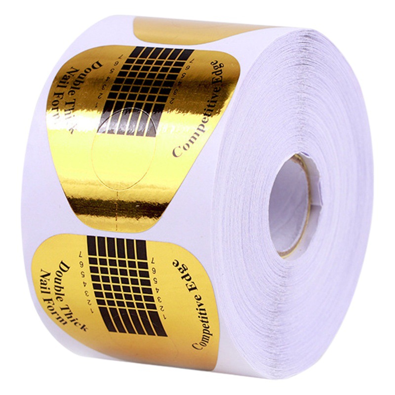 Soporte de papel de uñas rectangular herradura fototerapia extensión de uñas de cristal clavo de oro Especial