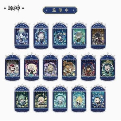 スポット正規品原神テーマ/縦絵シリーズ缶バッジバーピースカラー紙ペンダント人形|undefined