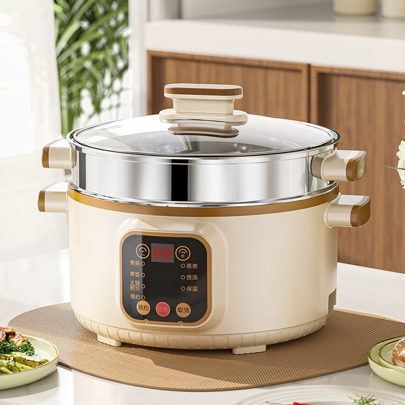 Electric multi-function cooking pot, 20–28 cm, 2.0–4.0 L, mechanical & smart steamer options