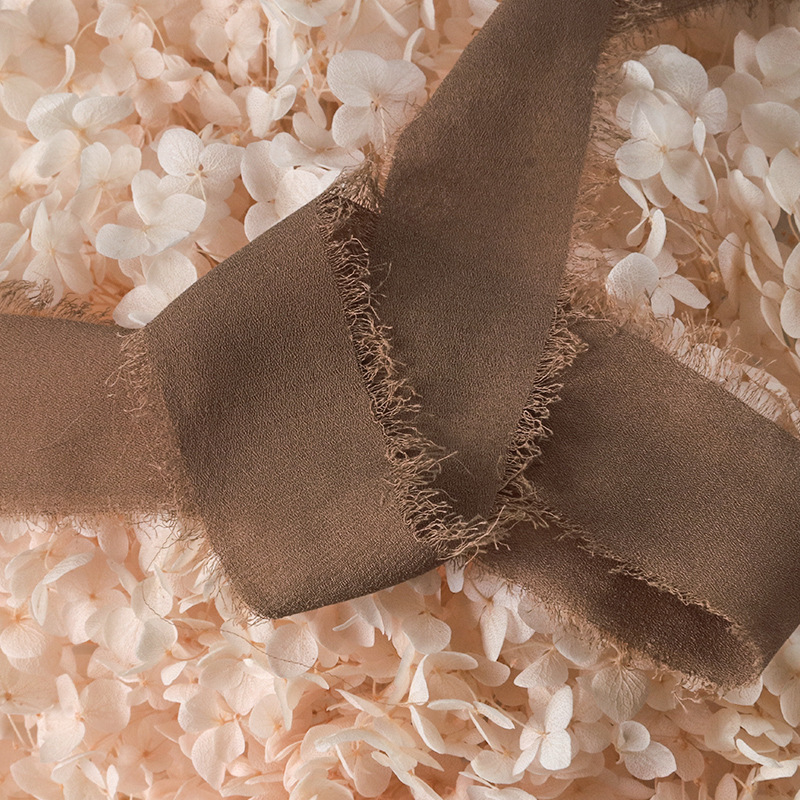 Suave color ins viento cinta boda mano teñida gasa DIY corbata mano lágrima jodida cinta Correa