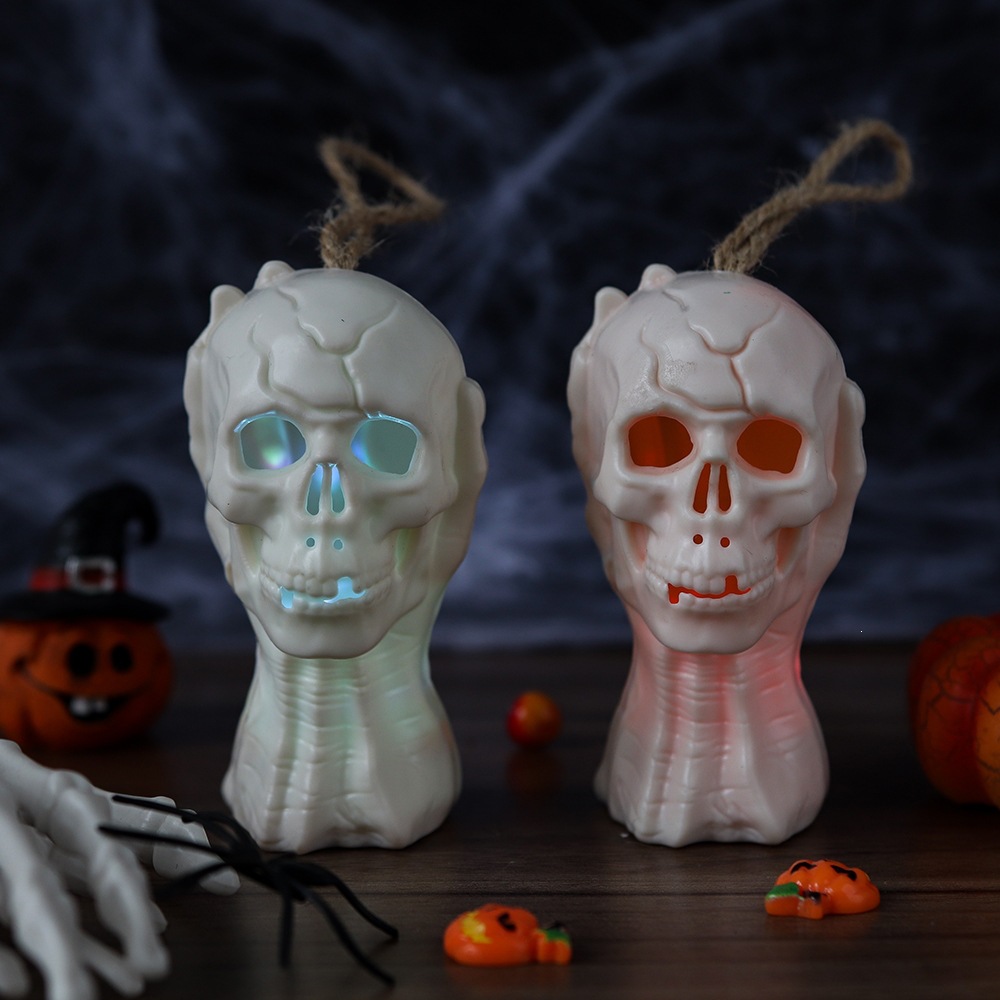 Decoración transfronteriza de Halloween, lámpara de calabaza, diseño de atmósfera de vacaciones, props, mano agarrada, velas cráneo, lámpara nocturna