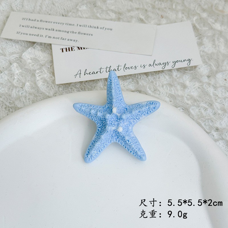 黄色海星发夹女前额侧边刘海夹星星碎发鸭嘴夹海边度假风发卡头饰|undefined