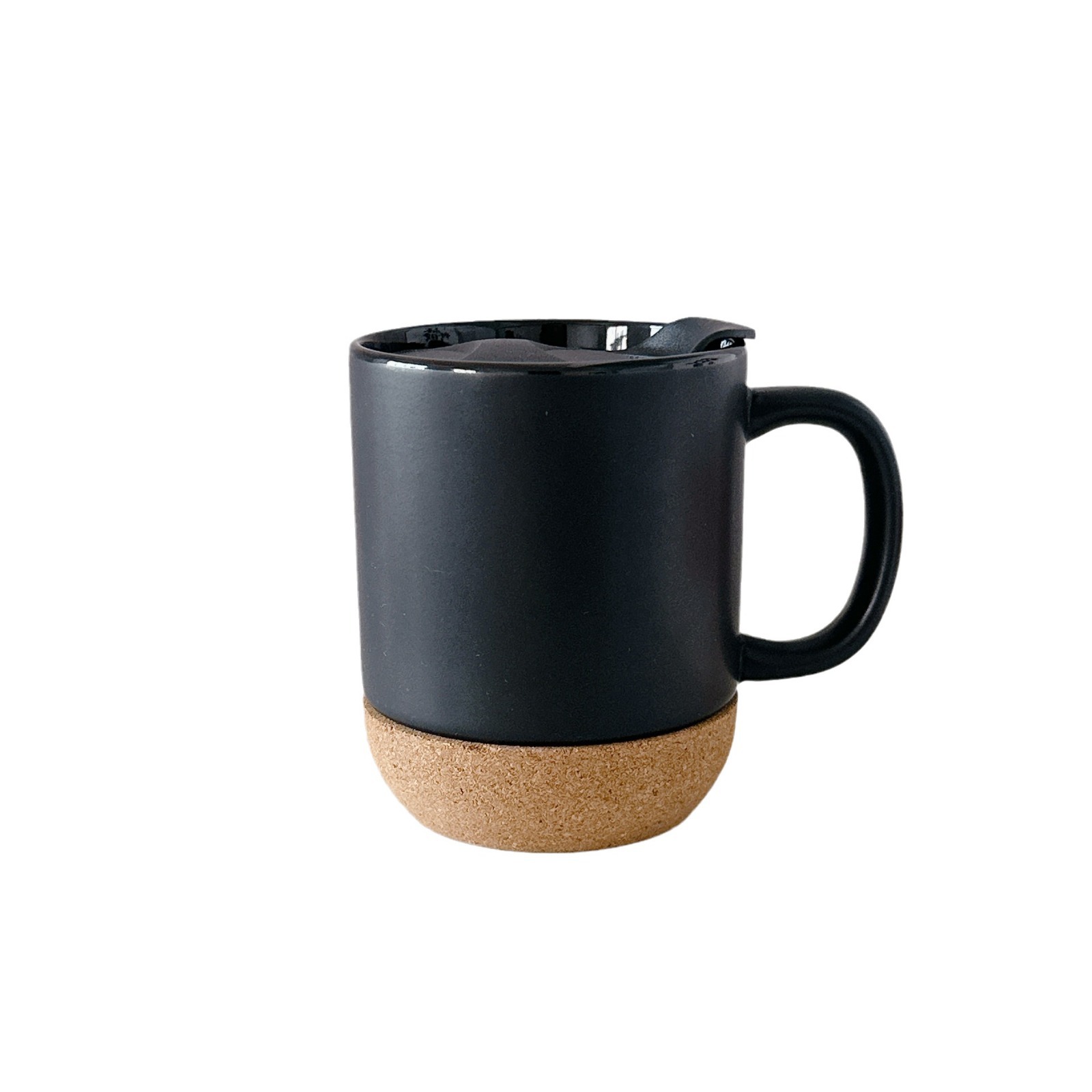 Taza de cerámica con base de corcho simple taza de marca DIY con tapa taza de agua mate resistente a altas temperaturas taza de madera de transferencia térmica image 6