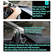 "Hot" supply car micro alarm anti-theft car lock car Universal steering wheel lock car Head T-Lock