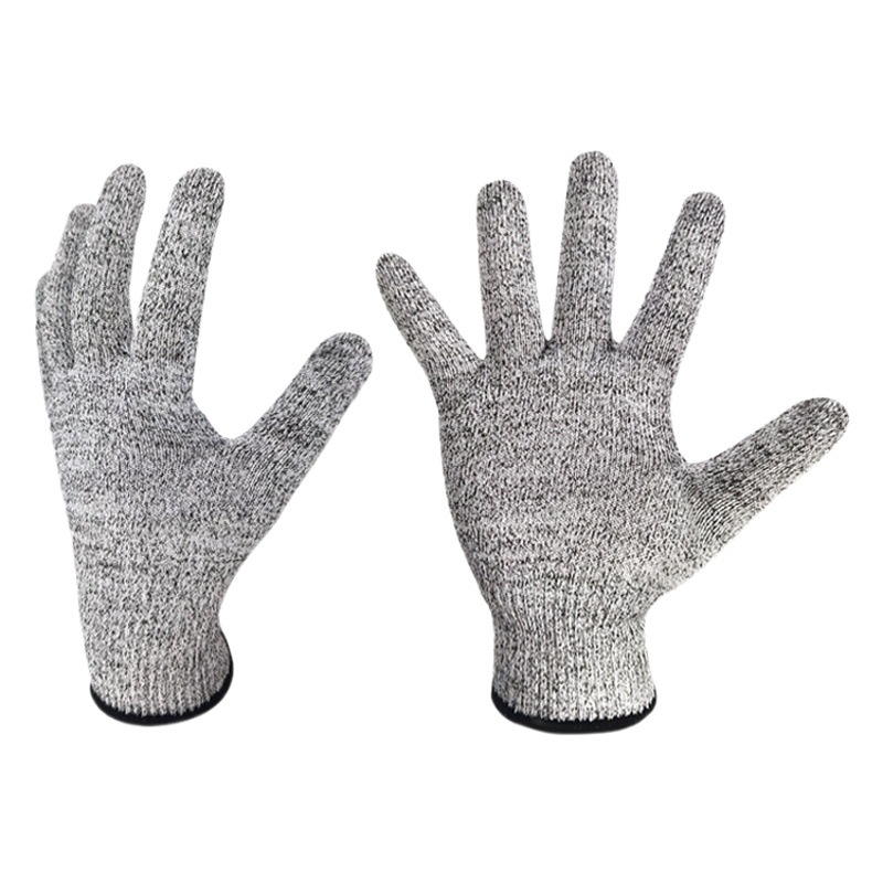 Guantes anticorte de fibra HPPE de grado 5 guantes anticorte de protección de seguridad de jardinería guantes anticorte resistentes al desgaste en stock al por mayor