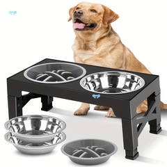 調節可能な犬用ボウル 3 in 1 調節可能な犬用ボウル スタンド 5 クロスボーダー