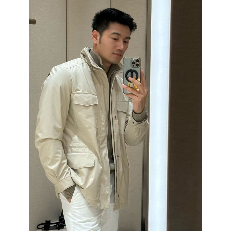 Italian-Style European and American Old Money Style 25 Spring/Autumn High-End Version Hidden Hood Unisex Traveler Hunting Jacket Coat