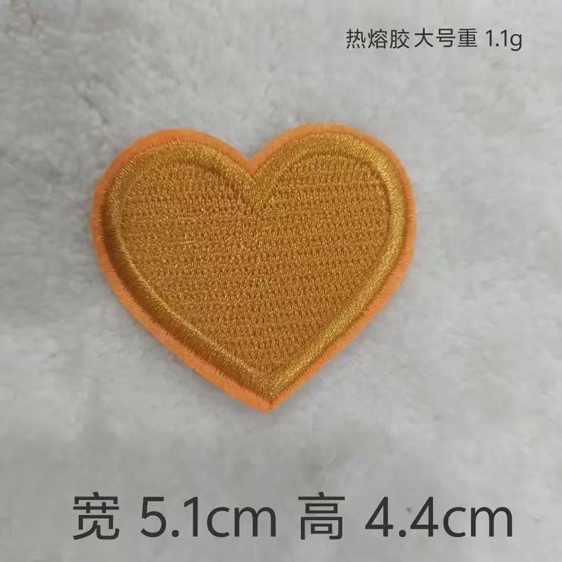 トレンディで美しいカラフルなピーチハートコンピュータ刺繍布ステッカーマルチサイズ DIY 手作りステッカー製造装飾ステッカー卸売|undefined